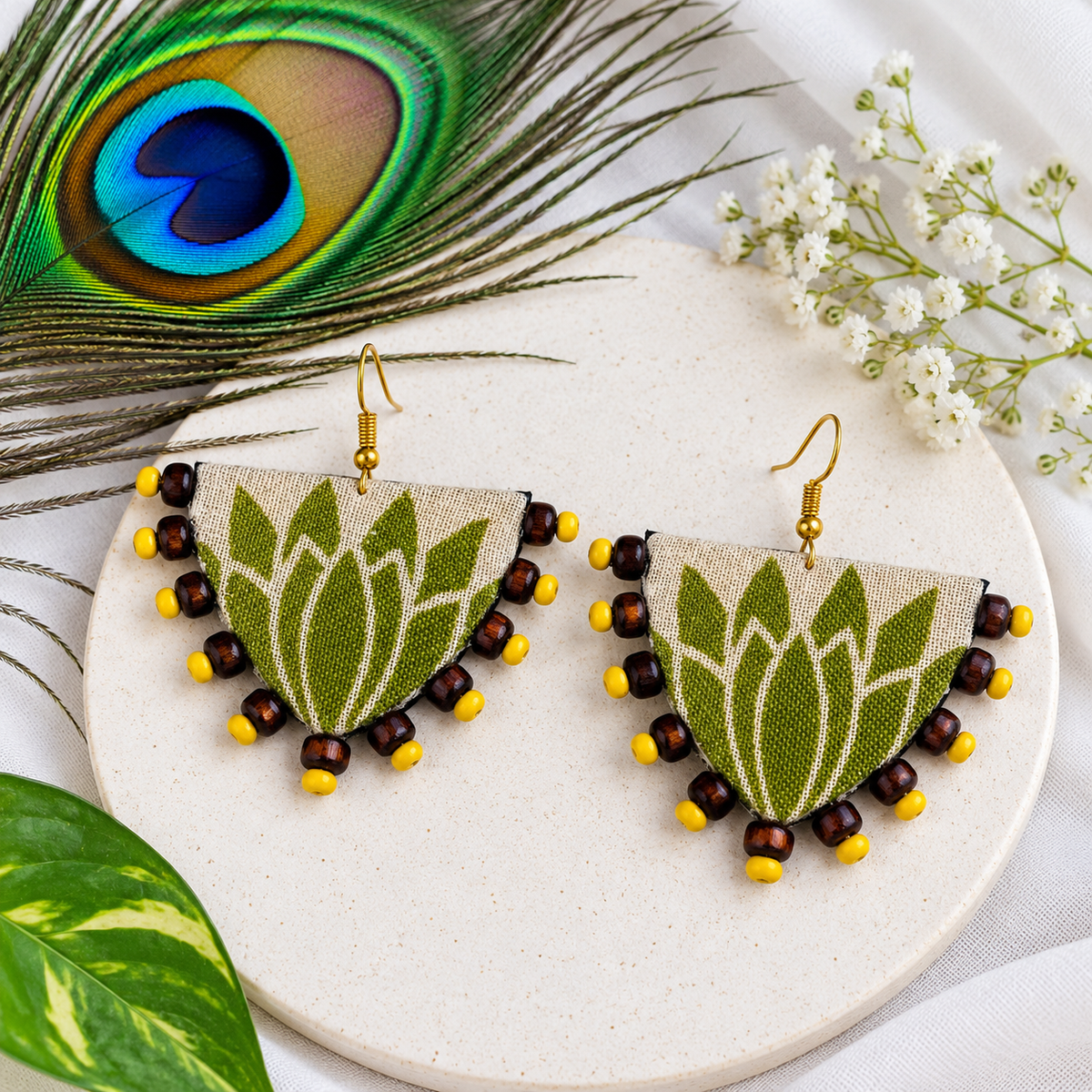 Lotus Chandbali Earring