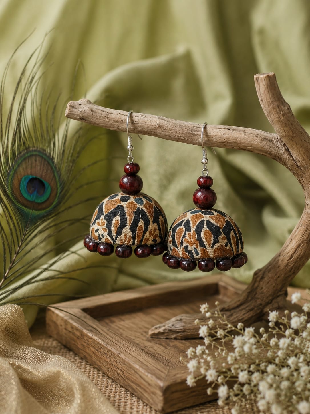 Ajrak Print Jhumki