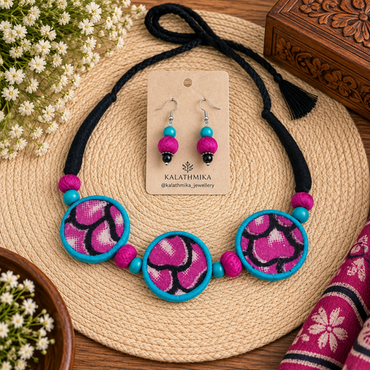 Pink and Blue Choker set
